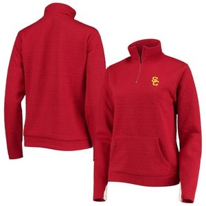USC Trojans Gameday Couture Women's Embossed Quarter-Zip Jacket